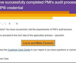 Samples of PMP Application Rejection and Failed Audit Emails